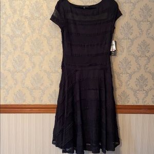 NWT Sangria Black Ruffled Dress